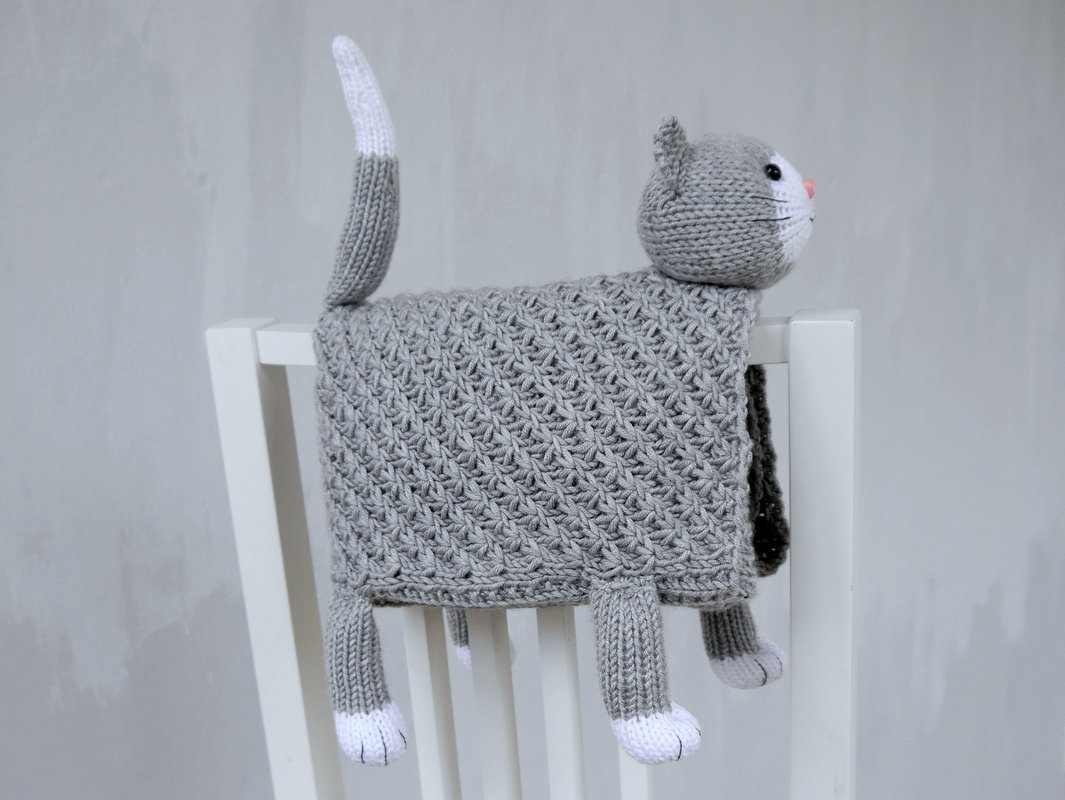 Strickanleitung - Strickdecke MIEZI Größe: 60 x 70 cm - No.252