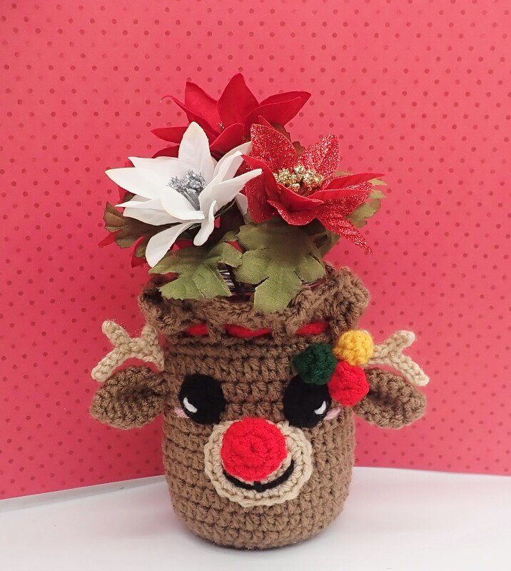 Reindeer Pouch & Cozy- Crochet Pattern