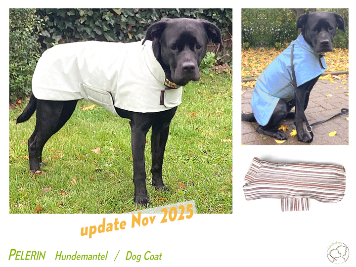 PELERIN Dog Coat, sizes XS–XXL, sewing pattern