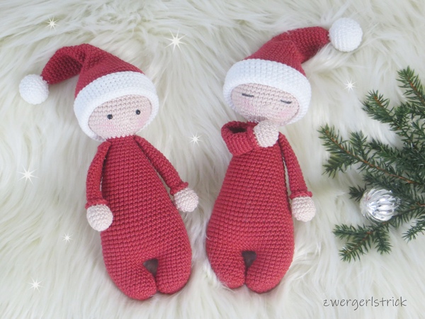 Häkelanleitung - 'Santa' der Weihnachtsmann für kleine Babyhände