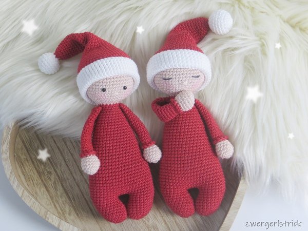 Häkelanleitung - 'Santa' der Weihnachtsmann für kleine Babyhände