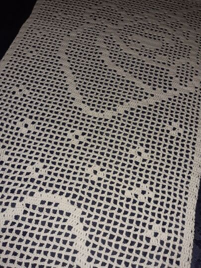 Tischläufer Weihnachten "Schneemann" häkeln