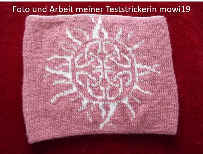 Kuschelloop / Schulterwärmer "Keltische Sonne" - Doubleface Strickanleitung