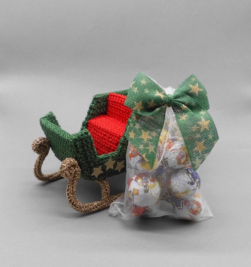 Häkel-Schlitten zum Befüllen - Weihnachtsdeko einfach und vielseitig