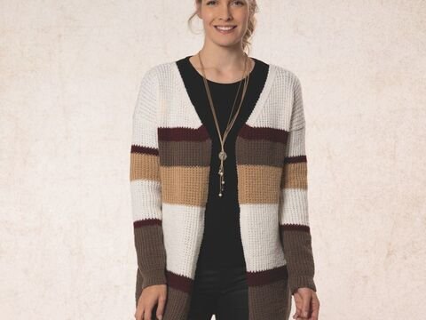Strickanleitung Damenlongjacke "Delhi" 762001