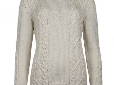 Strickanleitung Damenpullover "Cablé Roma" 762010