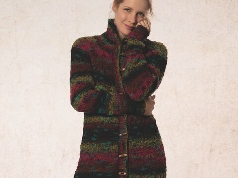 Strickanleitung Damenlongjacke "Corvara" 762023