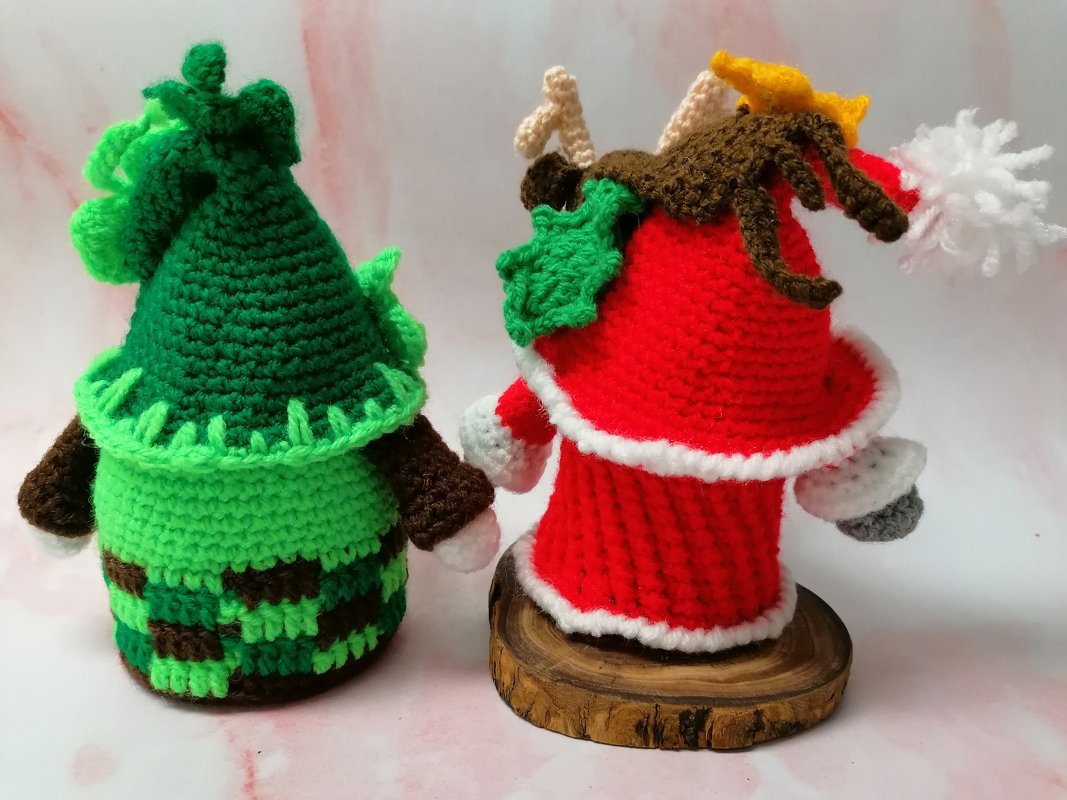 Pattern set - Little gnomes with lucky clover and reindeer - Image 10