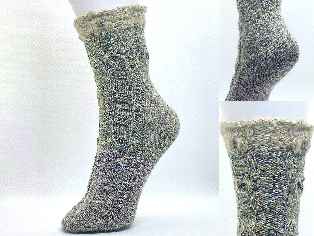 Strickanleitung Socken! Fixe Ferse "Vogelnest",Gr.34-47,Toe Up,4-fach Garn