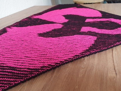 Horse, Shadow Knittin, Illusion Knitting, Motif Shawl