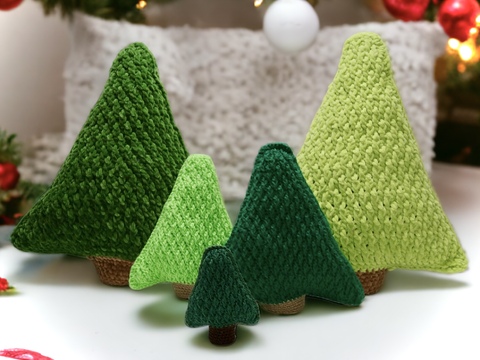 Weihnachtsbaum Kissen - Häkelanleitung | Deko | Geschenk