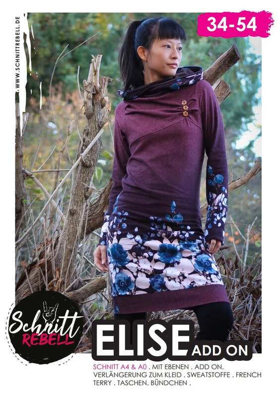 Anleitung Add On Hoodiekleid Elise Gr.34-54