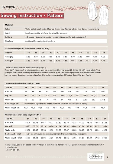 Schnittmuster Damenman Jensine Gr. 34-54 - A-Linie mit Kapuze