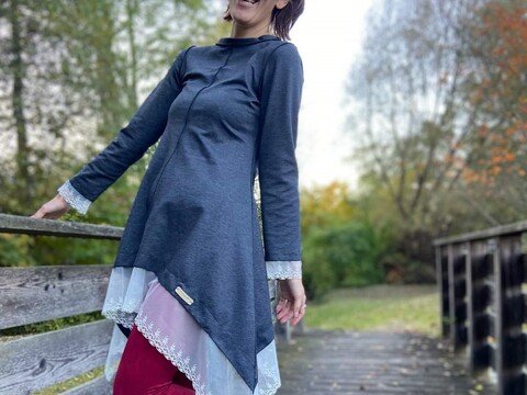 Longshirt Svenja Gr. 34-54) Schnittmuster A-Linien-Shirt