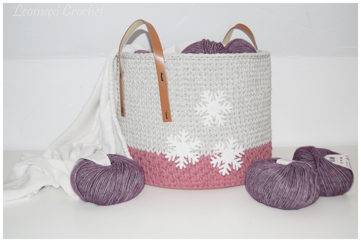 - SNOW - großer stabiler Häkelkorb /Spielzeugkorb, Wollkorb häkeln - Bild 9