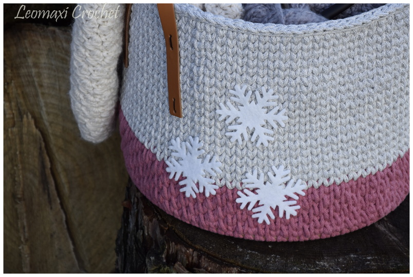 - SNOW - großer stabiler Häkelkorb /Spielzeugkorb, Wollkorb häkeln