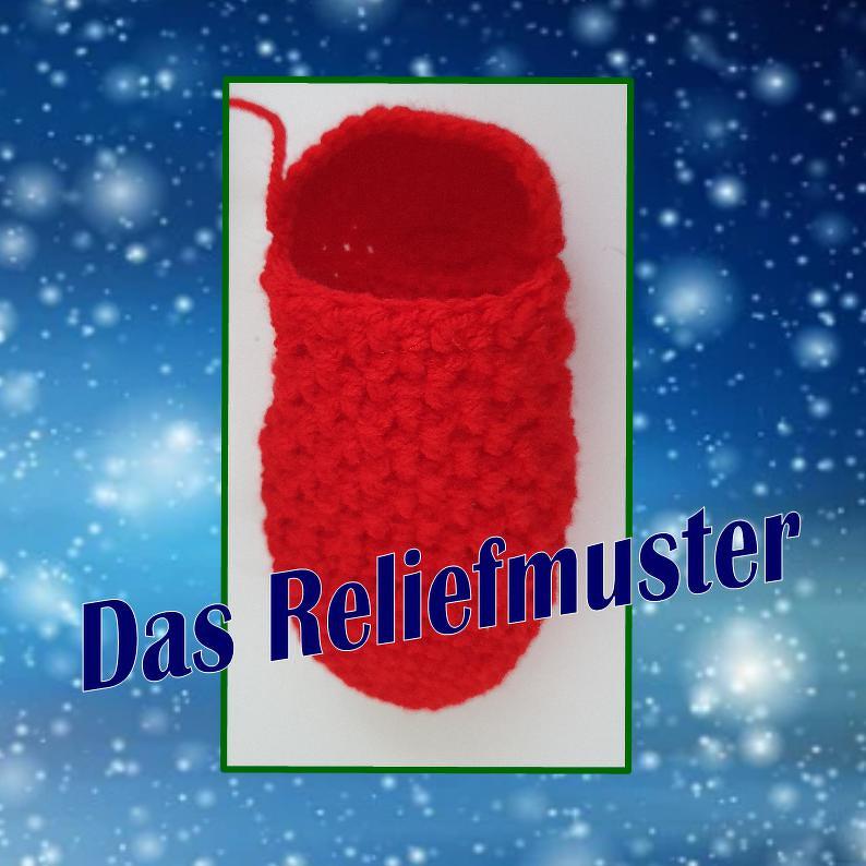 Anleitung für Kinderhausschuh Weihnachtsstieferl - Bild 2