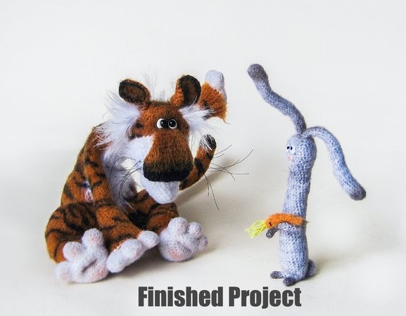 304 Crochet Pattern Vzhik the Tiger soft toy by Pertseva
