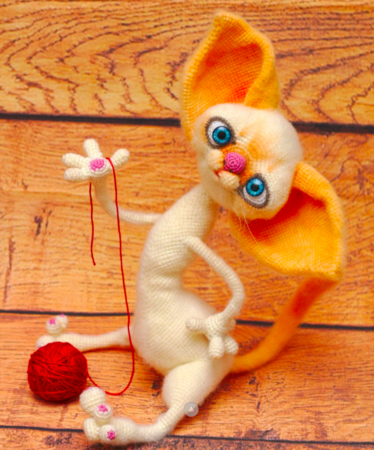 299 Crochet Pattern Cat Yabeda by Pertseva