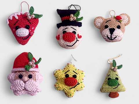 Häkelanleitung / Amigurumi / Weihnachtsanhänger