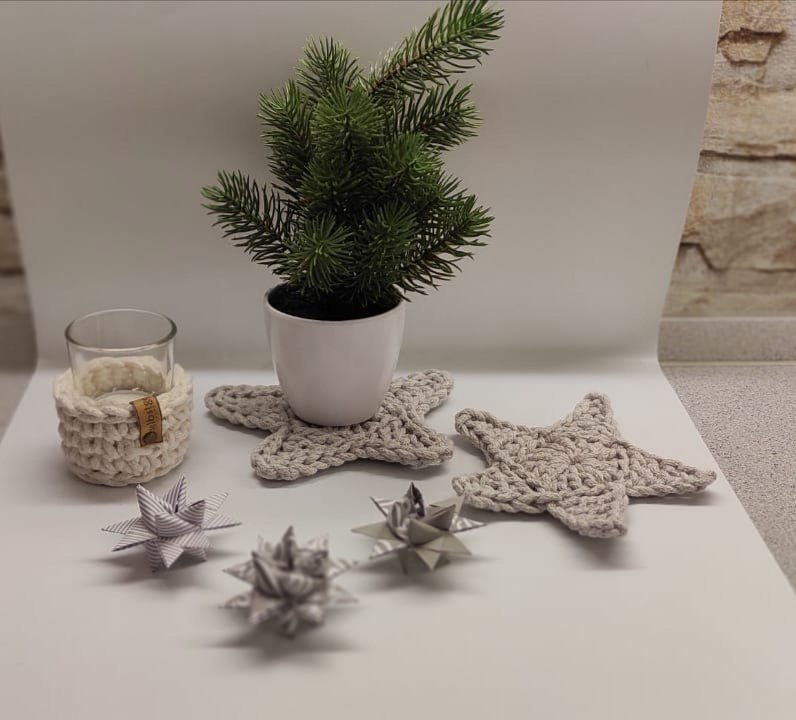 Häkelanleitung Stern Untersetzer 2 Varianten - Bild 2