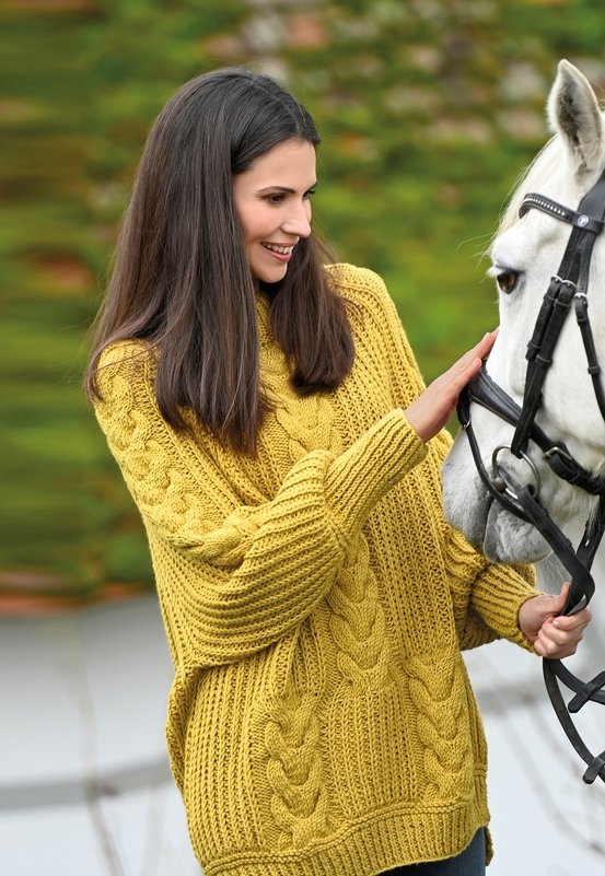 Strickanleitung: Pullover mit Zöpfen