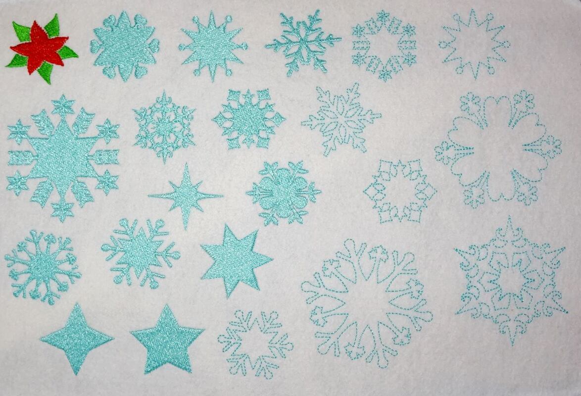 Schneeflocken Stickdatei - Bild 5