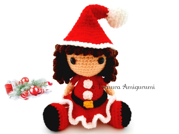 Crochet pattern Christmas girl