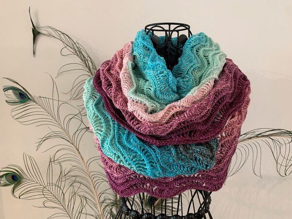 Crochet Pattern Loop Scarf "Andromeda"