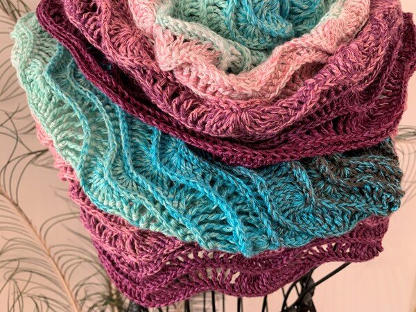 Crochet Pattern Loop Scarf "Andromeda"