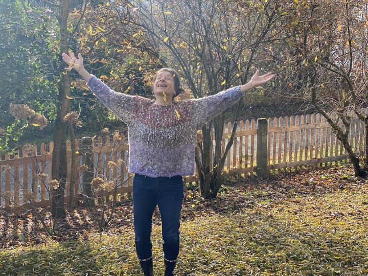 Strickanleitung Wohnpulli Parrot (RVO, ohne Nähte)