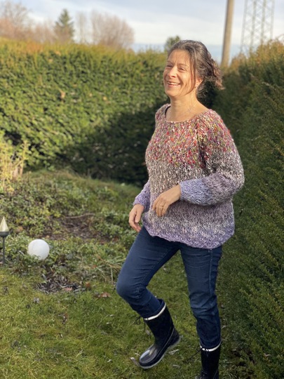 Strickanleitung Wohnpulli Parrot (RVO, ohne Nähte)