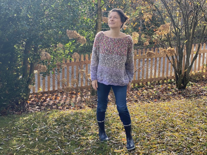 Strickanleitung Wohnpulli Parrot (RVO, ohne Nähte)