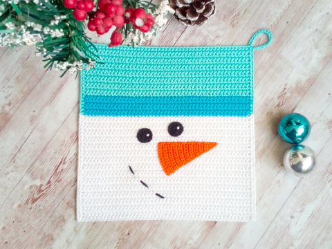 308DE Häkelanleitung Schneemann Topflappen - Hausdeko PDF Zabelina CP