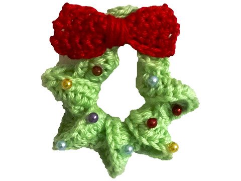 Crochet Pattern: Mini Christmas Wreath