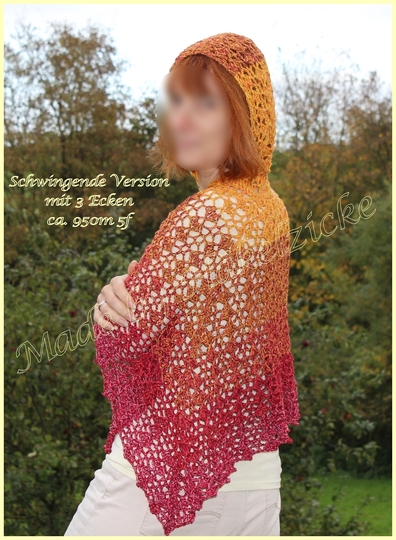 Poncho "Feenschaukeln" in 2 Formen, für alle Größen geeignet