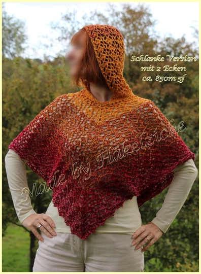 Poncho "Feenschaukeln" in 2 Formen, für alle Größen geeignet