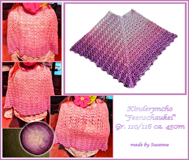 Poncho "Feenschaukeln" in 2 Formen, für alle Größen geeignet