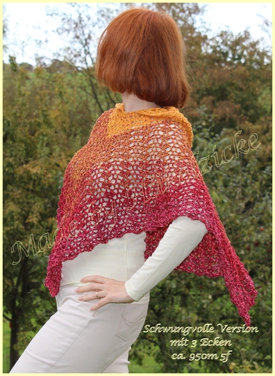 Poncho "Feenschaukeln" in 2 Formen, für alle Größen geeignet