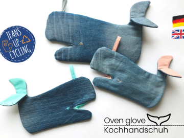 Oven glove, Whale "FINN" pattern + photo tutorial
