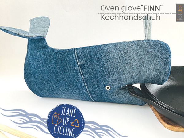 Oven glove, Whale "FINN" pattern + photo tutorial