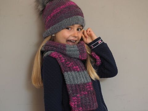 Strickanleitung Kindermütze und Schal "Arezzo & Bari" 762046