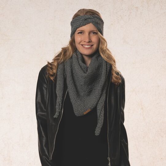 Strickanleitung Dreiecktuch mit Stirnband "Sporty" 762057