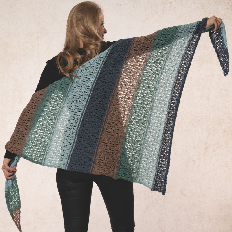 Strickanleitung Dreiecktuch "Cablé Gitti" 762061