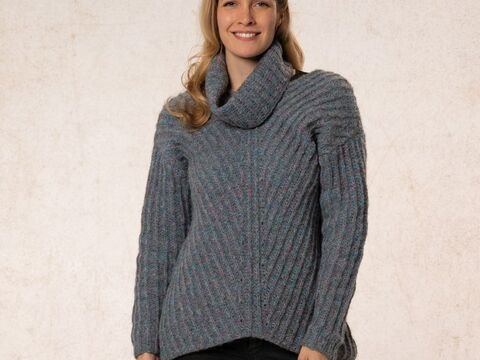 Strickanleitung Damenpullover mit Loop "Madeira" 762067