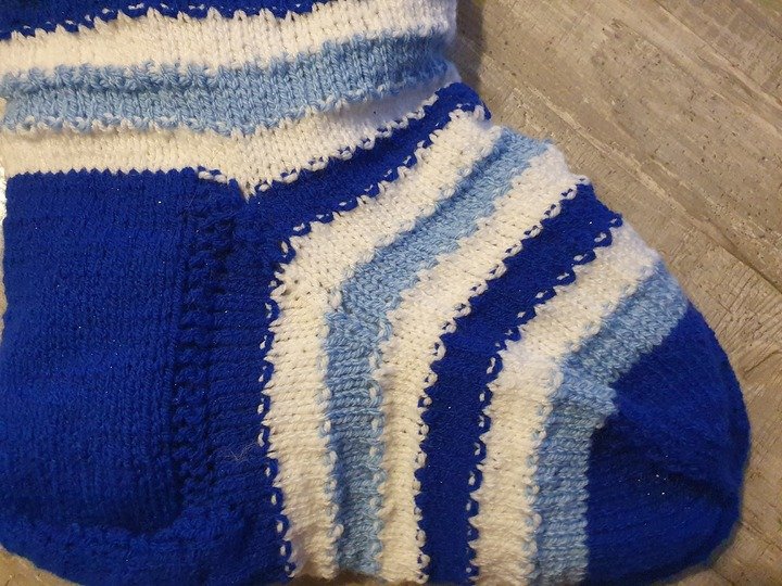 Strickanleitung Weihnachtssocke Baby Boy 50 cm lang!