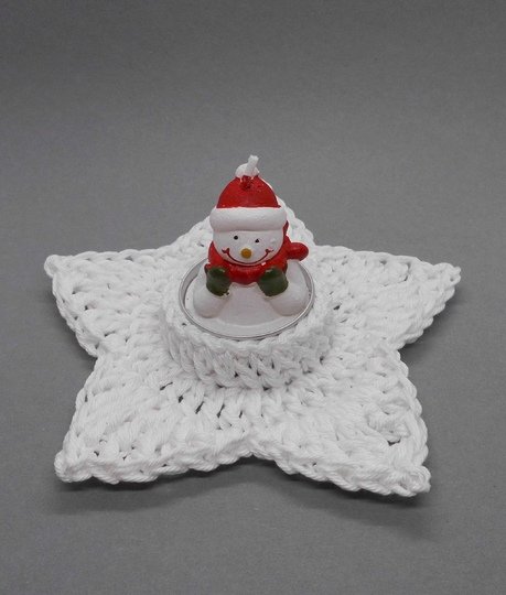Star tealight holder candle holder - very easy and fast from scraps of yarn