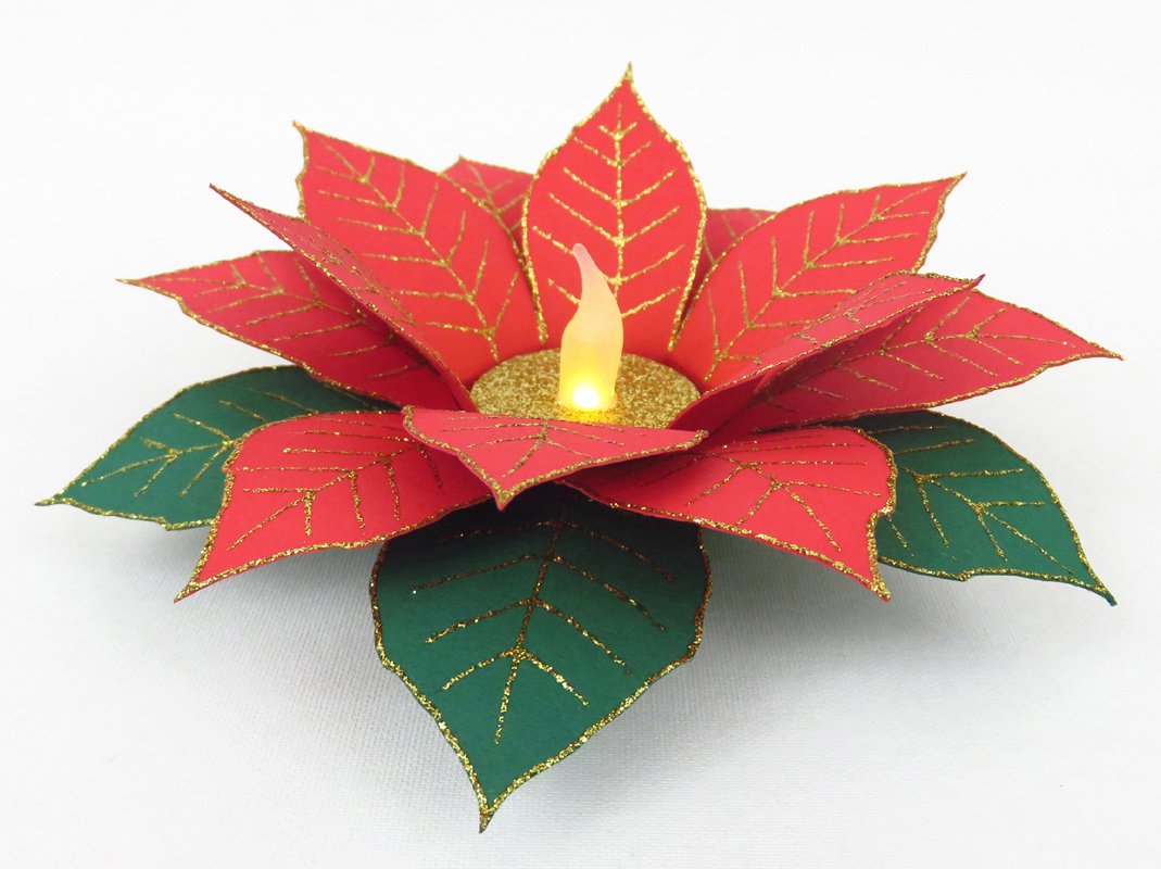 Teelichthalter – Weihnachtsstern – Bastelanleitung und Vorlagen - Bild 4