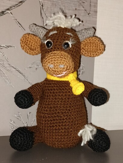 Häkelanleitung Kuh , die schokobraune Mathilde