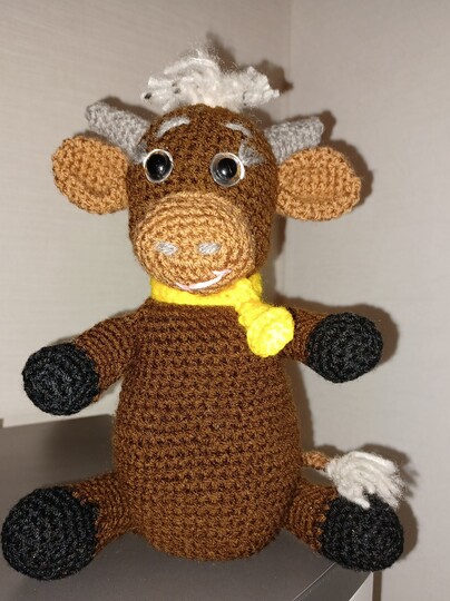 Häkelanleitung Kuh , die schokobraune Mathilde